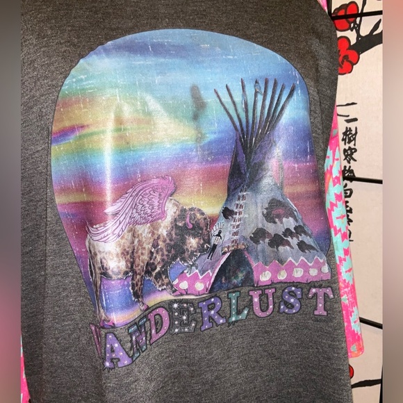 Wanderlust XXL Neon Colors Long Sleeve Blouse - Picture 2 of 7